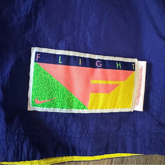 Nike FLIGHT series retro Colorblock swim trunks MENS L fully lined shorts - Picture 2 of 9